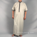 Vêtements islamiques à manches courtes pour l'homme thobe